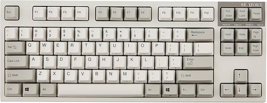 Amazon.com: REALFORCE R2 Keyboard (Tenkeyless, Ivory, Mixed Key