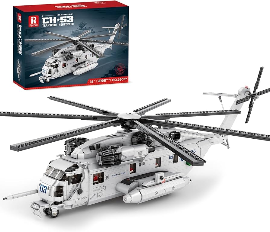 Amazon.co.jp: CH-53ヘリコプタービルディングセット 軍用輸送