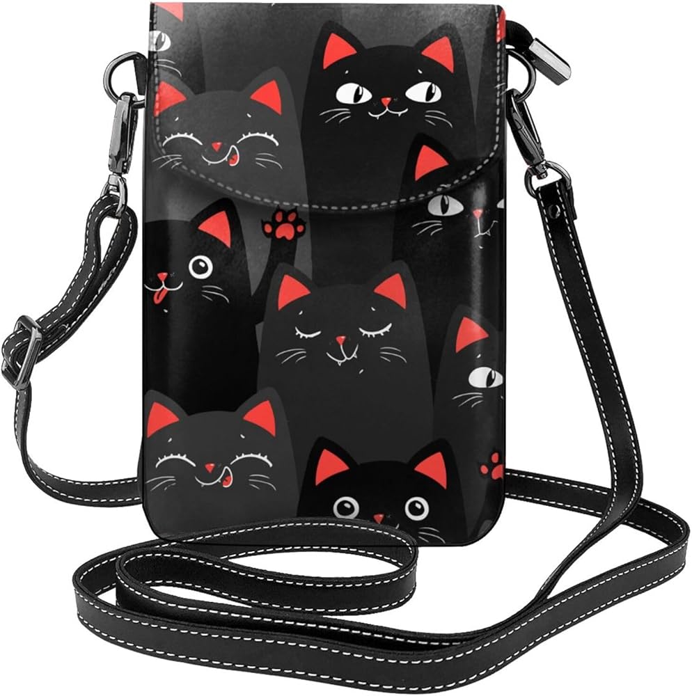 Amazon | [ほぎふぃ] スマホポーチ メンズ 猫柄 黒猫 かわいい スマホ