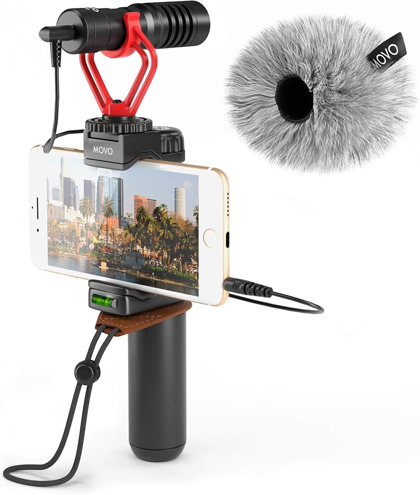 Amazon.com: Movo Smartphone Video Rig with Shotgun Microphone