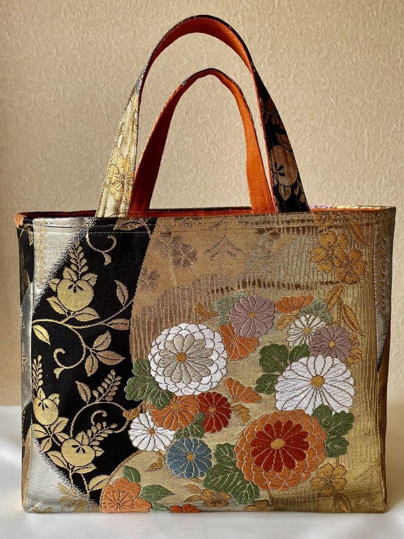 Amazon.co.jp: 帯リメイクハンドメイドおしゃれトートバッグ