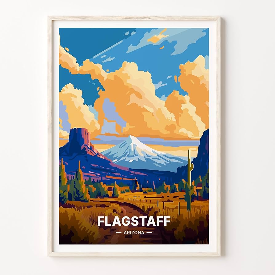 Amazon.com: Flagstaff Arizona Travel Poster, Scenic Landscape Wall