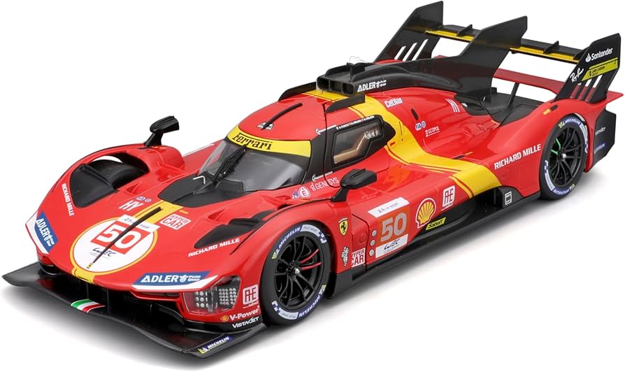 Amazon.com: Bburago - Ferrari Deluxe - 499P LMH 2023#51 Victory at