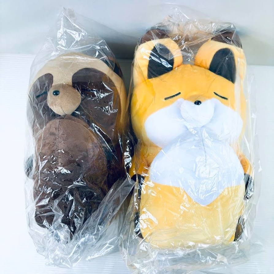 Amazon.co.jp: 、 タヌキとキツネ もちっとぬいぐるみ ロフトネット