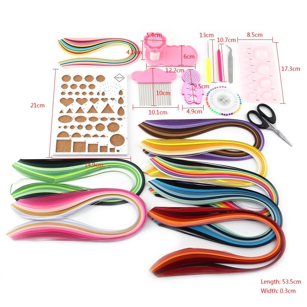 Amazon.co.jp: Yosoo ペーパークイリング 960枚 3mm 18セット 専用