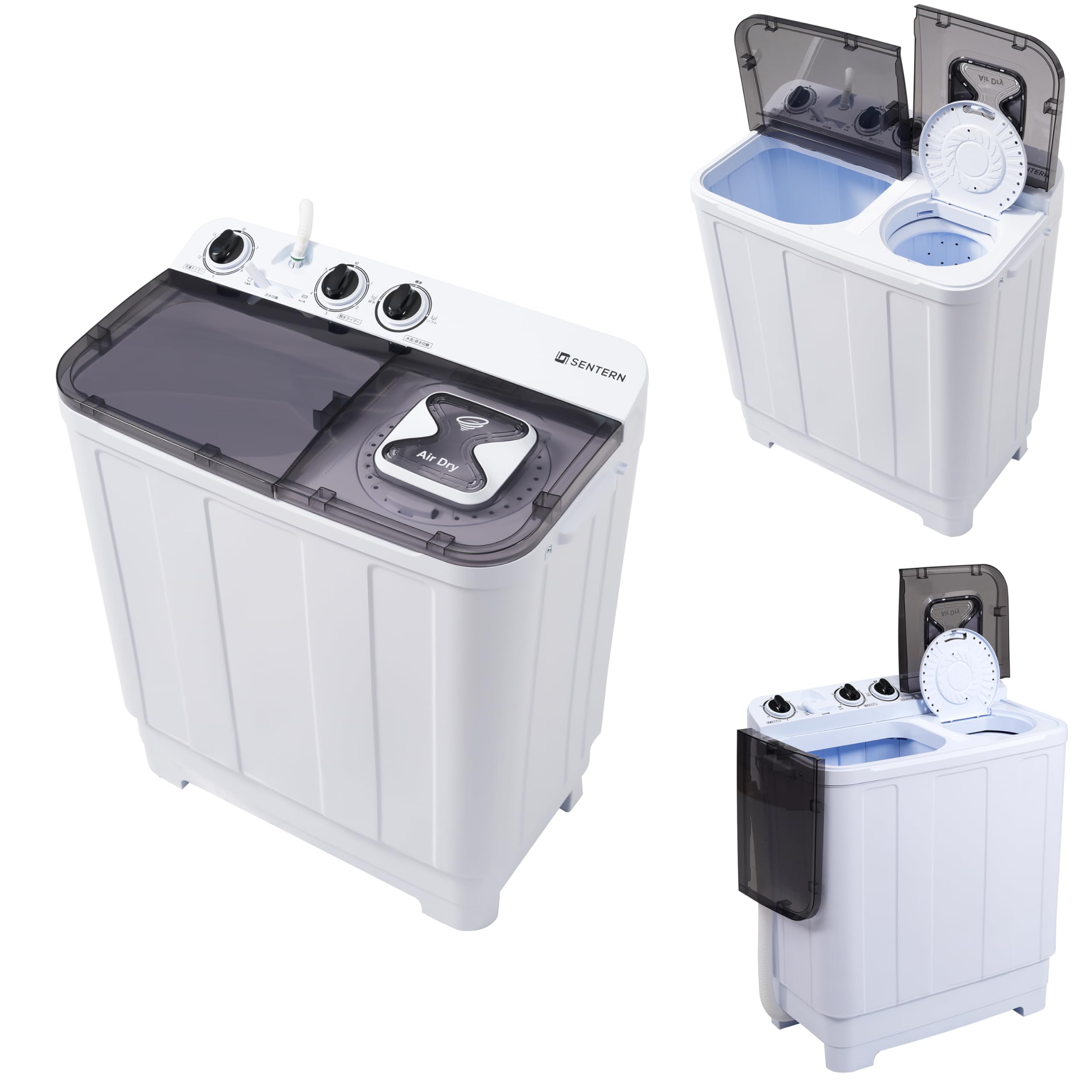 Amazon | SENTERN 洗濯機 7kg 脱水4.5kg 二層式洗濯機 一人暮らし