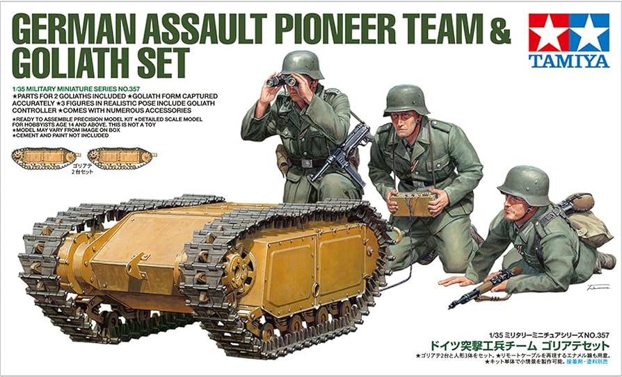 Amazon.com: 1/35 German Assault Pioneer Team w/Goliath Set : Arts