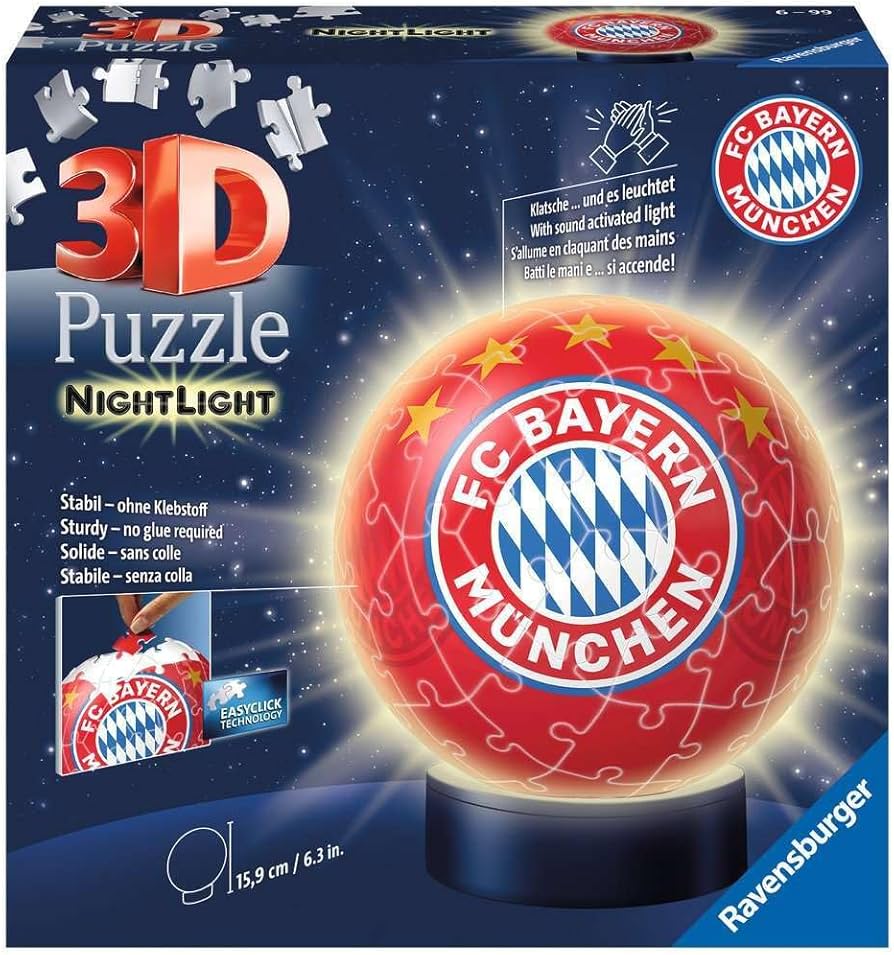 Amazon.com: Ravensburger FC Bayern Munich Puzzle 3D/Night Light