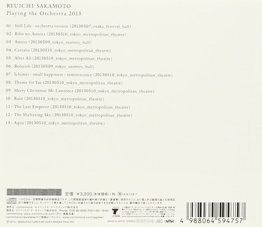 坂本龍一 Playing the Orchestra 非売品 2CD 坂本龍一 Playing the