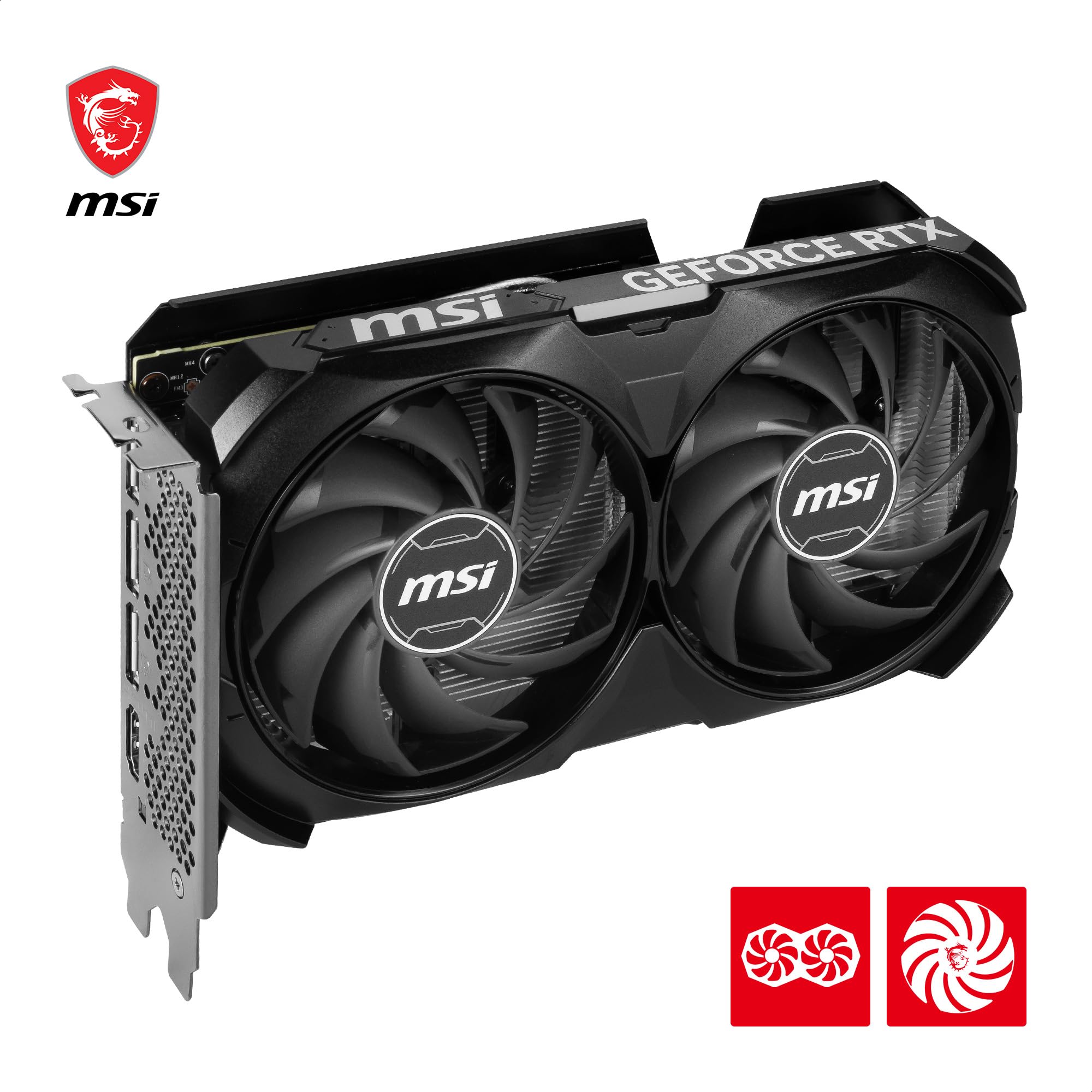 MSI GeForce RTX 4060 Ti Ventus 2X Black 16G OC Graphics Card - RTX