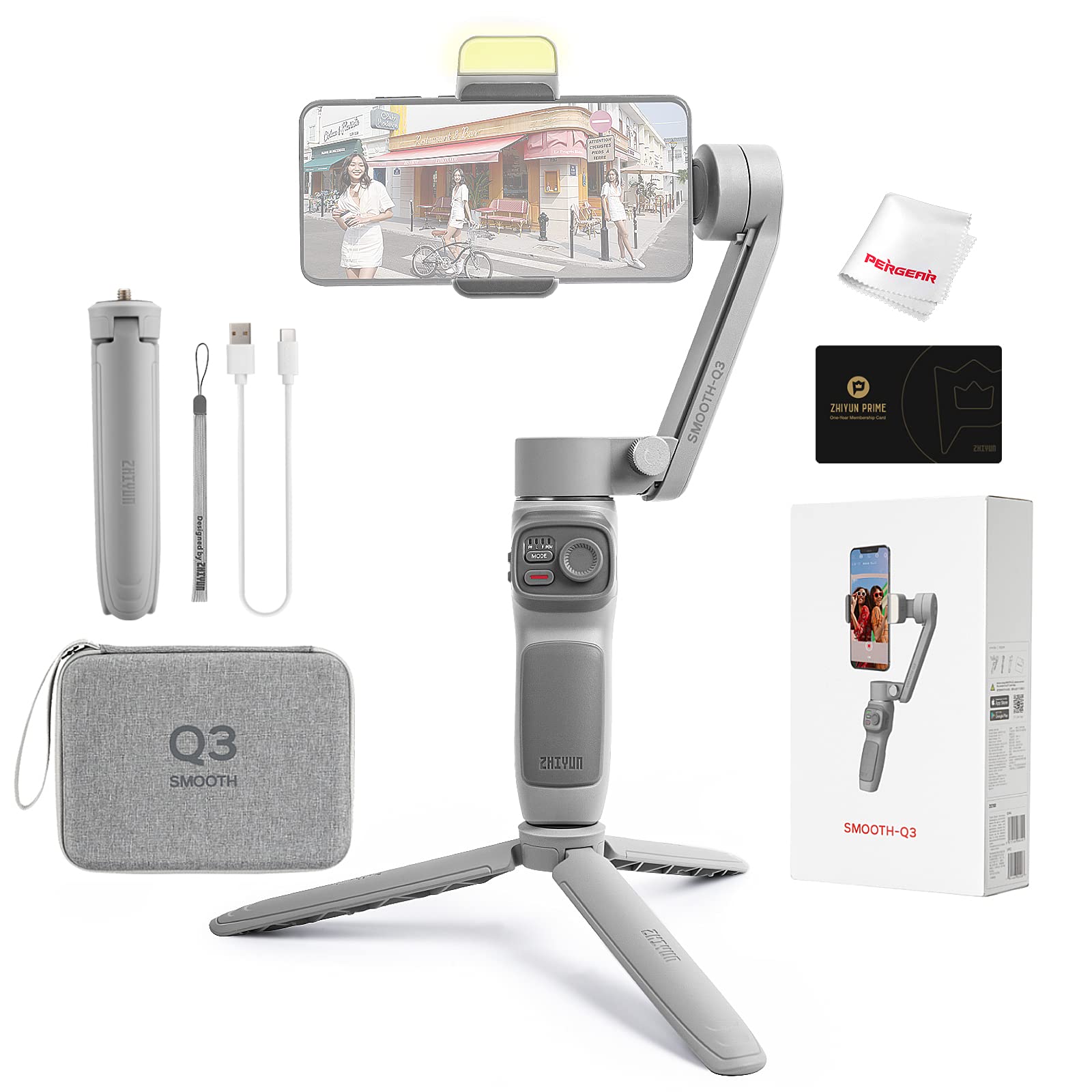 Amazon.co.jp: Zhiyun Smooth Q3 コンボ 3軸ジンバルスタビライザー