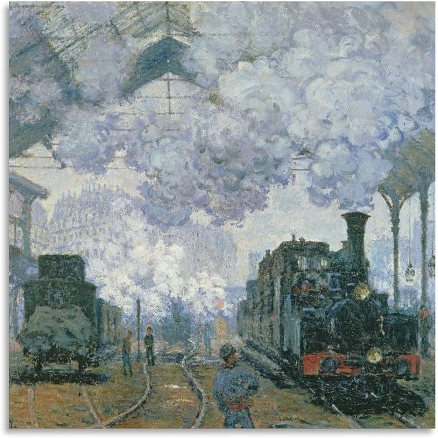 Amazon.co.jp: サン＝ラザール駅 列車の到着 1877年 クロード・モネ作