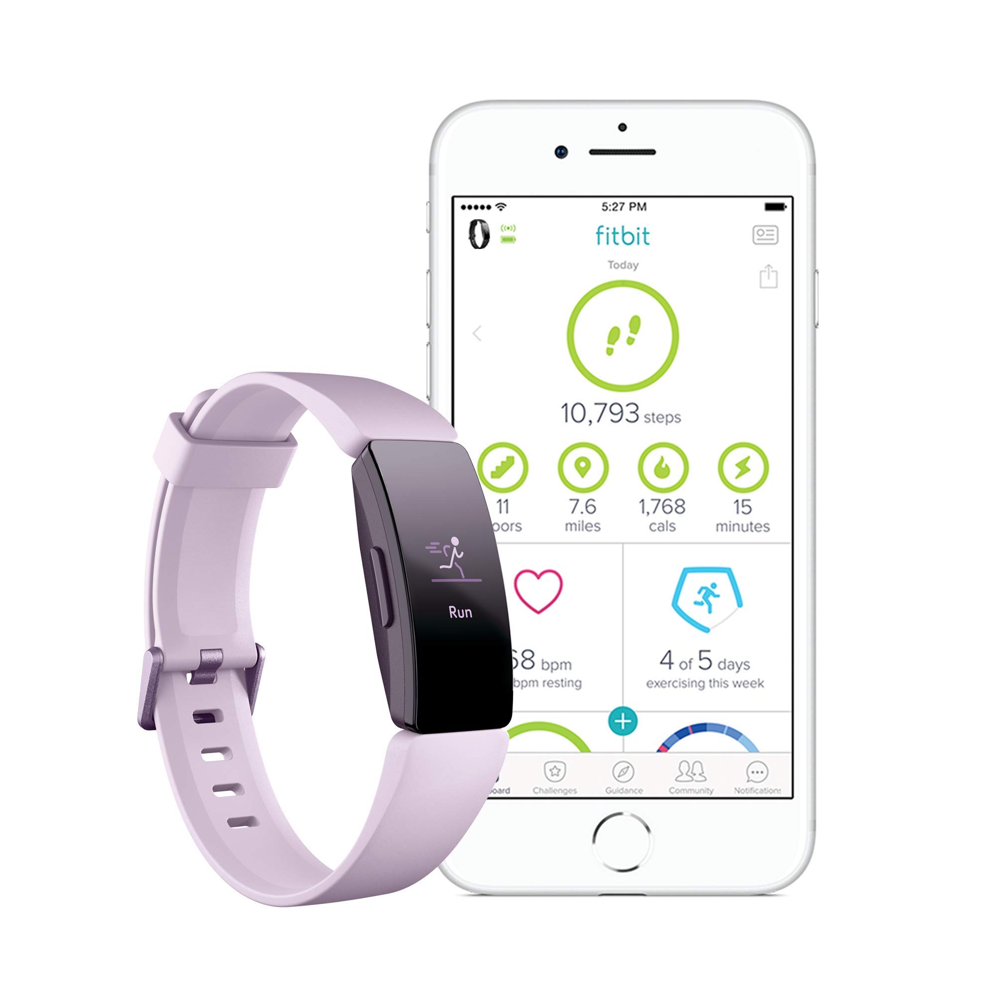 Amazon.com: Fitbit Inspire HR Heart Rate and Fitness Tracker, One