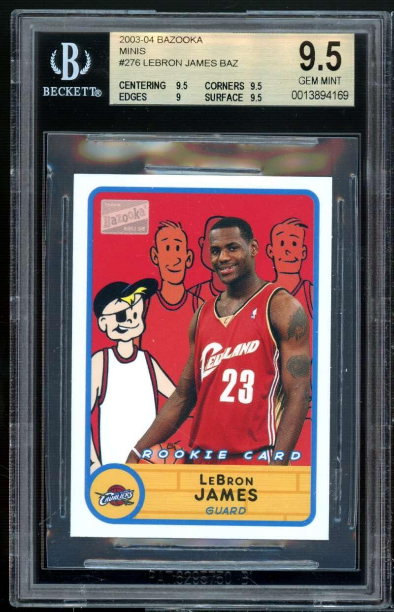 Amazon.com: LeBron James Rookie Card 2003-04 Bazooka Minis #276