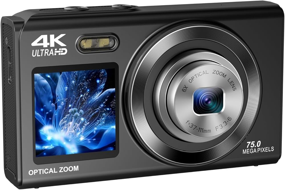 Amazon | YULINJIA 光学3倍ズーム デジタルカメラ4K スマホに送れる