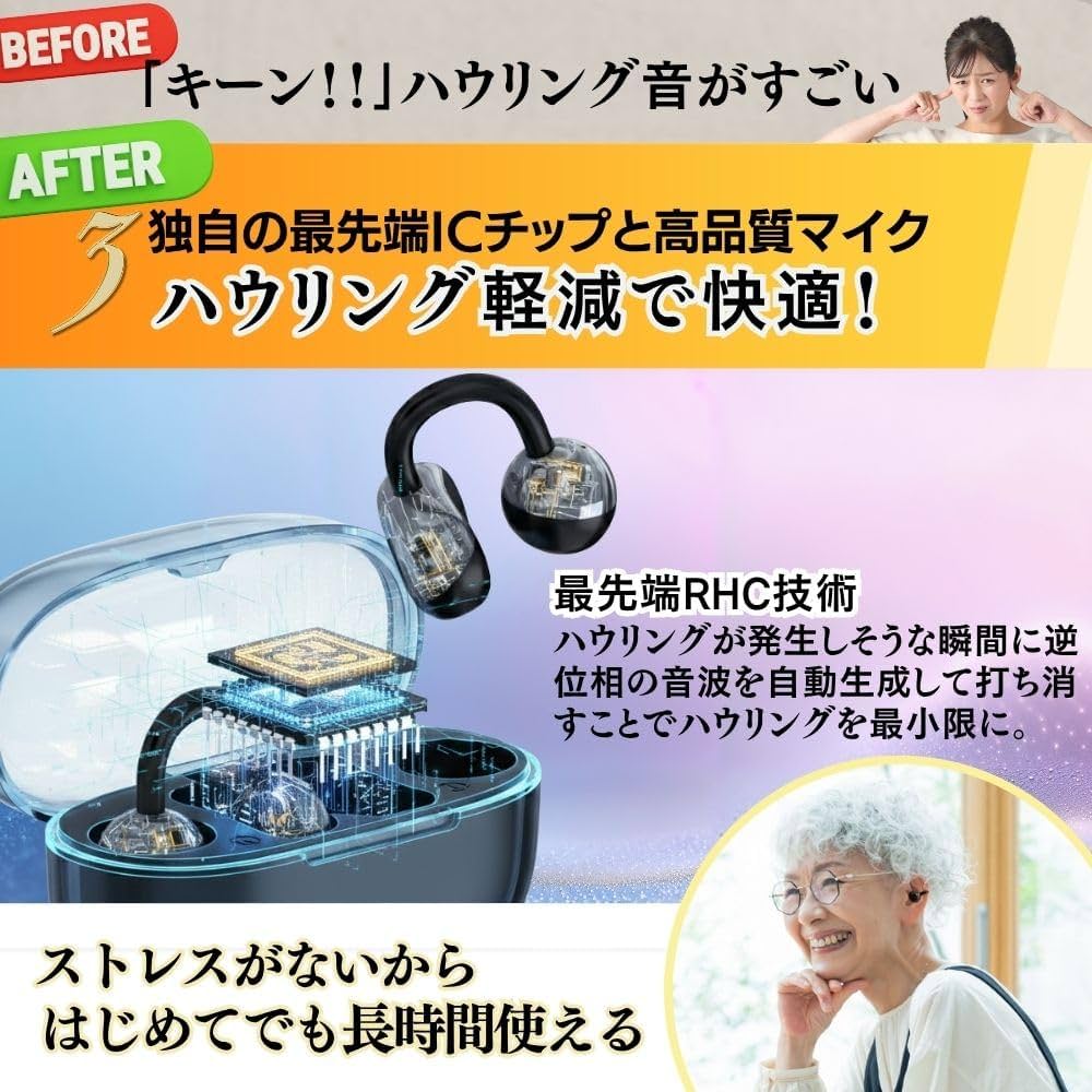 Amazon.co.jp: 【MIMIKKO 空気伝導 クリップ】 集音器 しゅうおんき