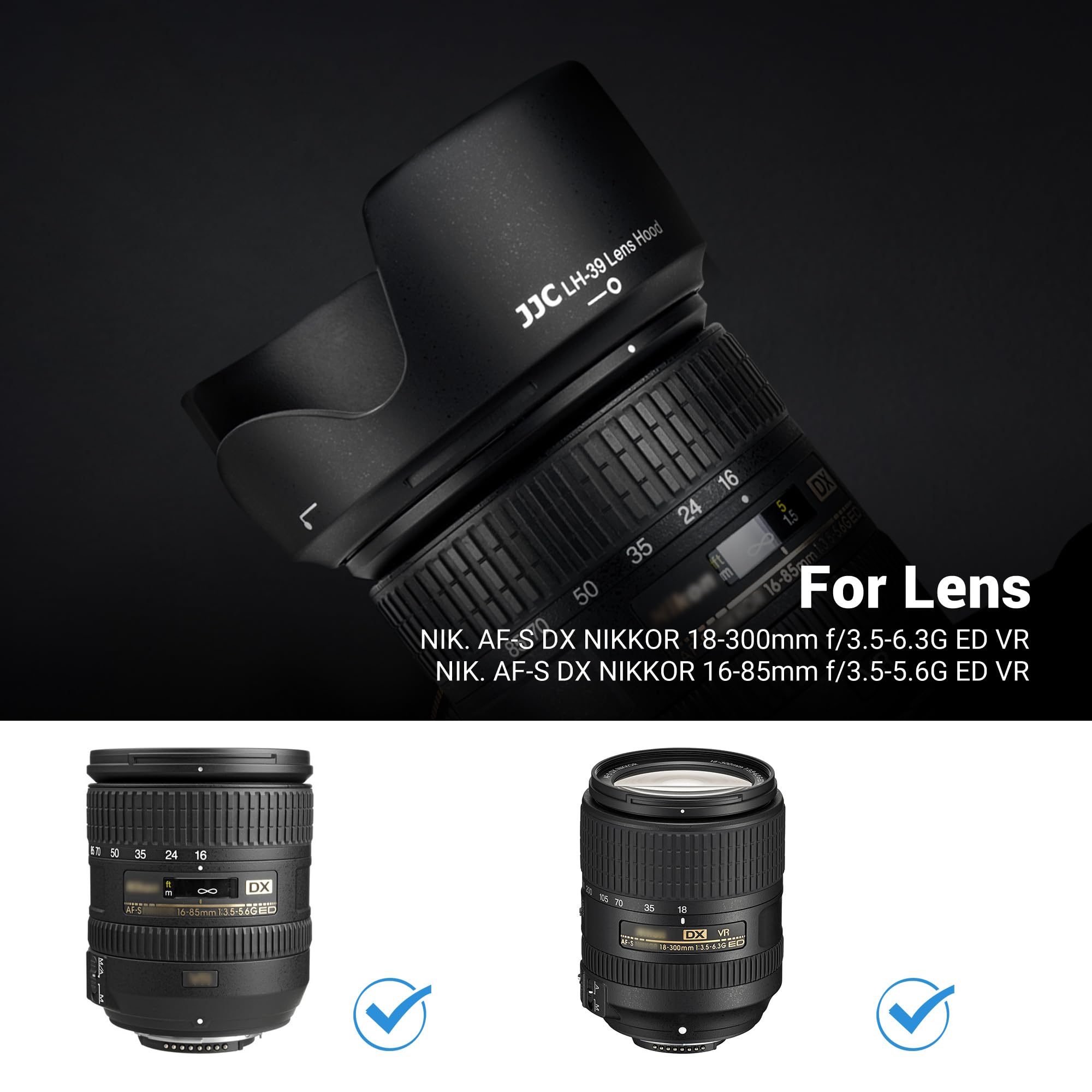 Amazon | JJC Nikon HB-39 可逆式バヨネット式レンズフード Nikon AF-S