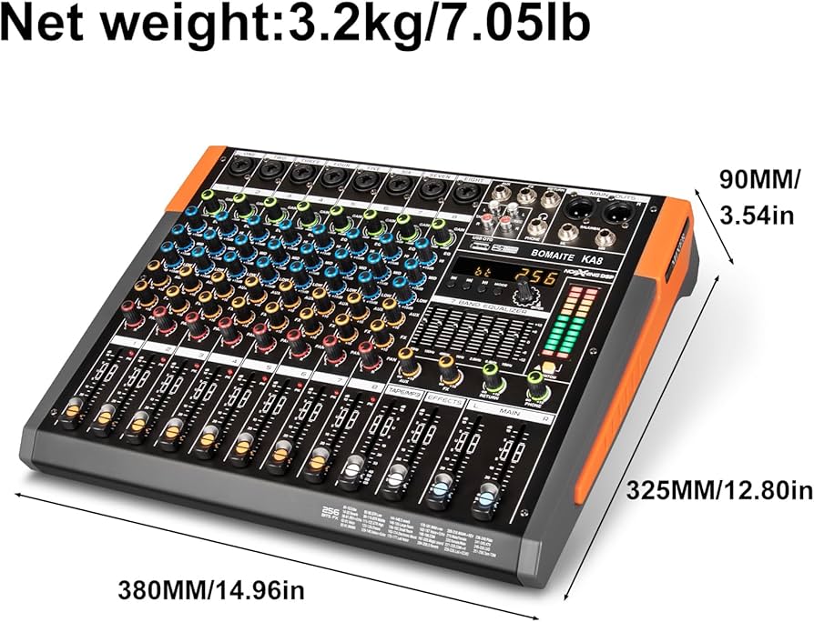 Amazon.com: 8-Channel Mixer for Karaoke, Church & Party Bluetooth