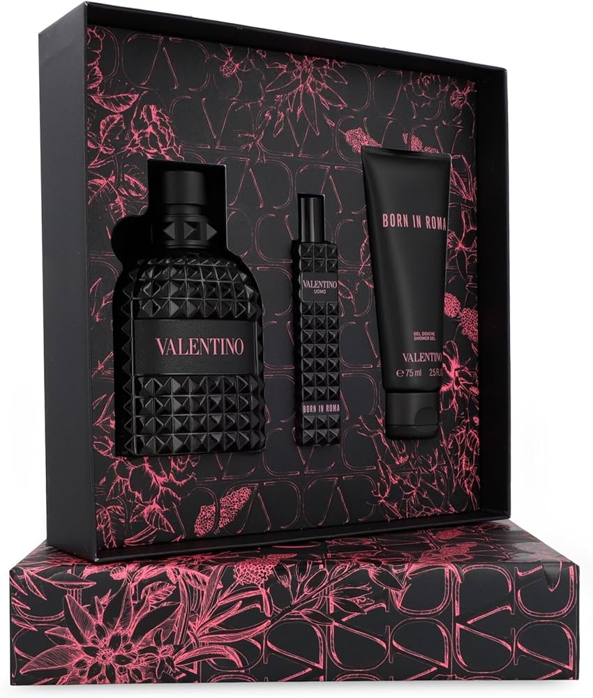 Amazon.com : Valentino Born in Roma Uomo Eau de Toilette 3-pcs