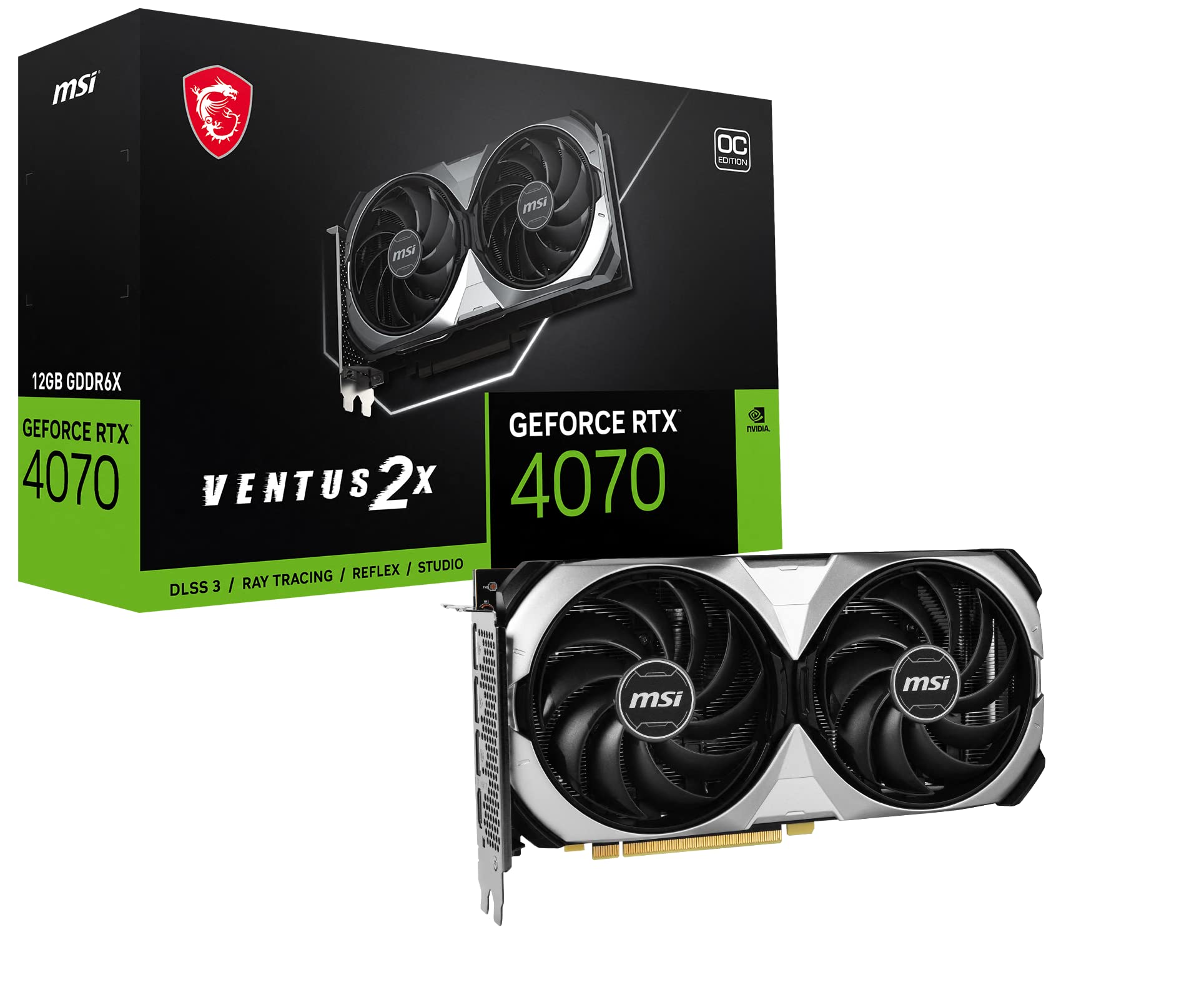 Amazon | MSI GeForce RTX 4070 VENTUS 2X 12G OC グラフィックス