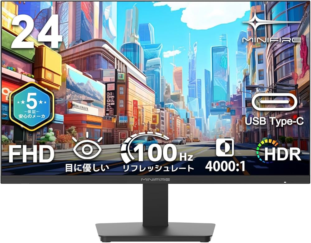Amazon.co.jp: Minifire モニター24インチ ディスプレイ100Hz FHD
