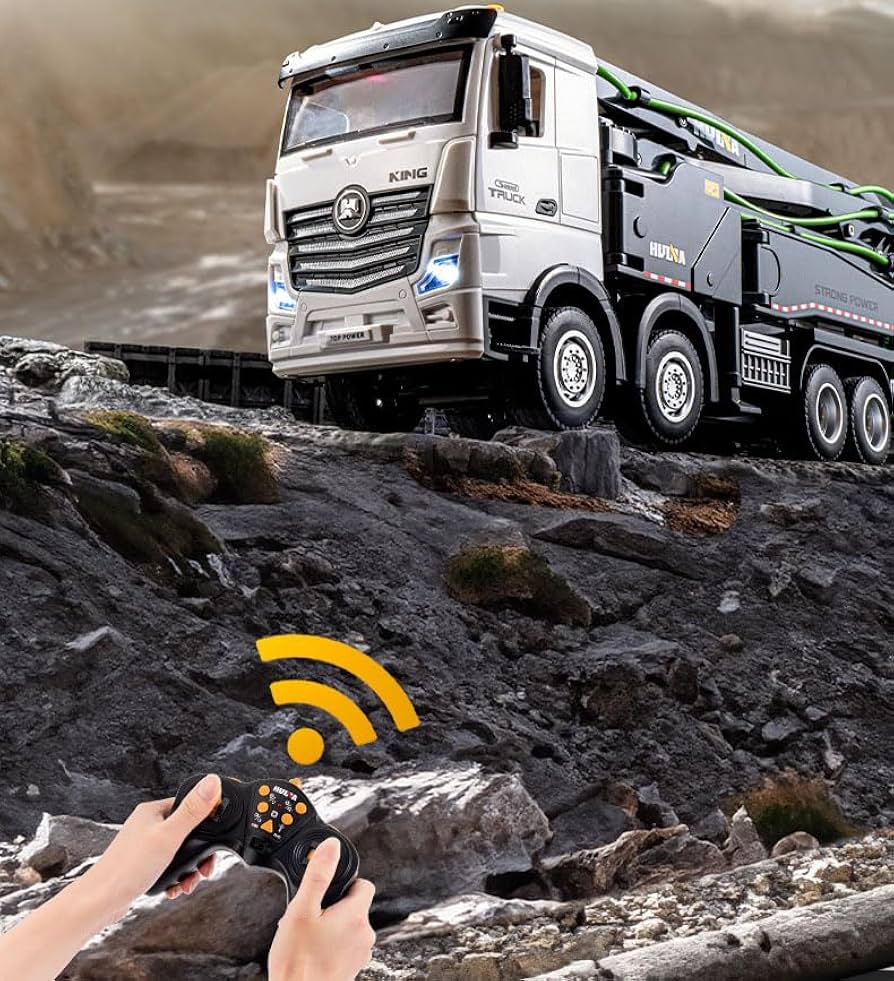 Amazon.co.jp: ラジコンコンクリートポンプ トラック 建設車両おもちゃ