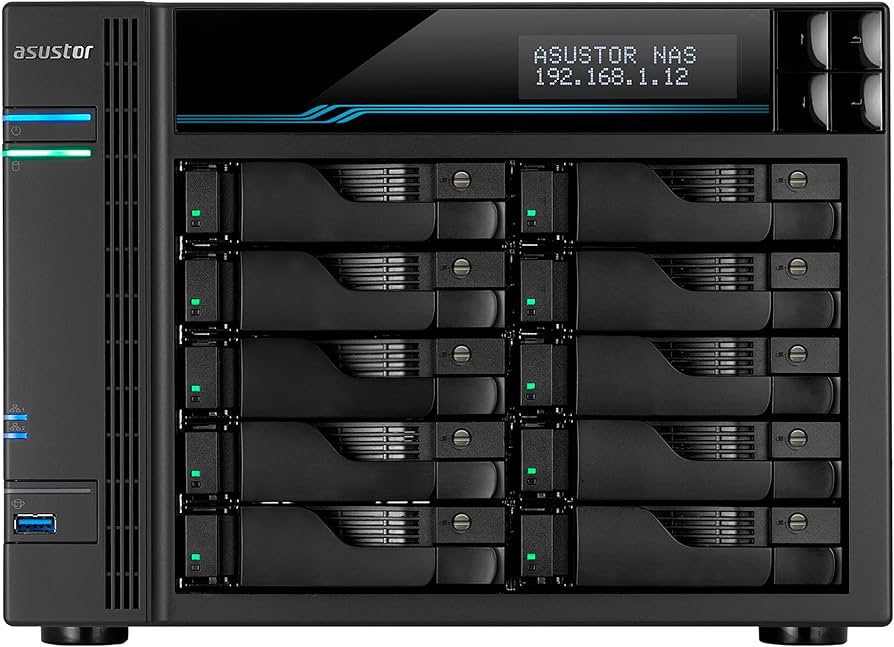 Amazon.com: Asustor Lockerstor 10 AS6510T - 10 Bay NAS, 2.1GHz