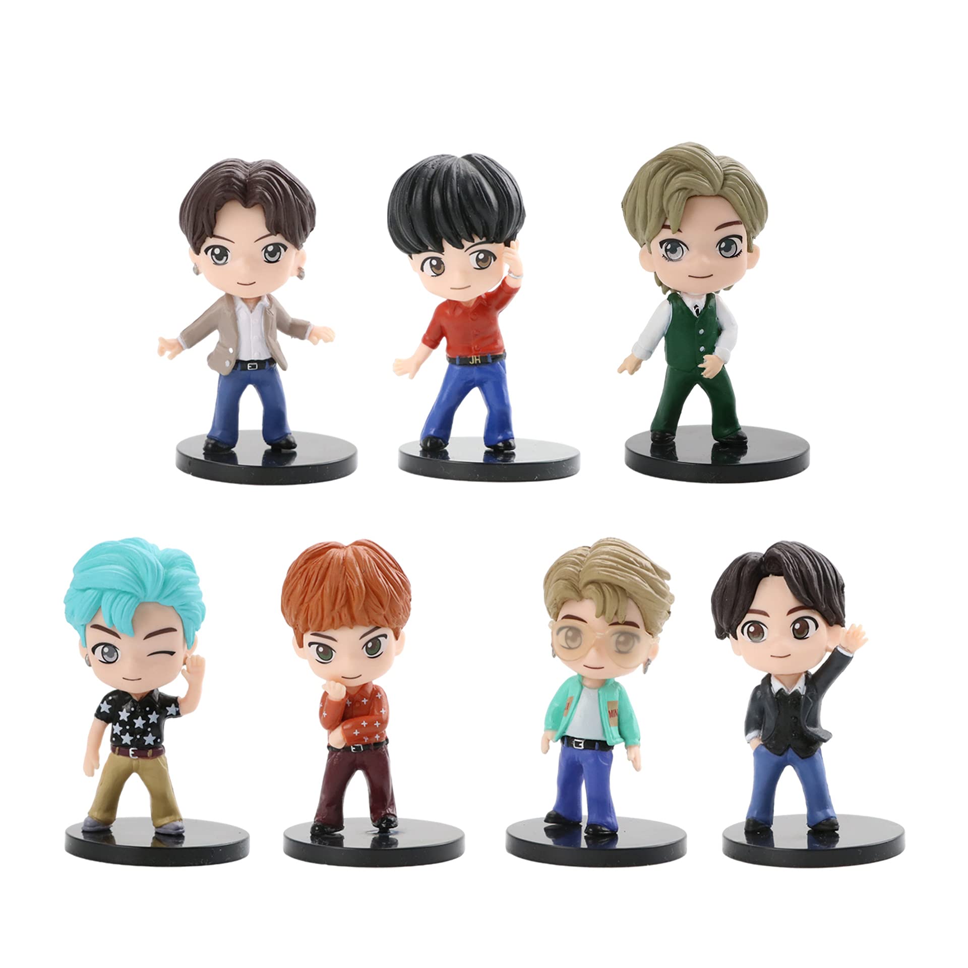 Amazon | 7PCSBTSフィギュアBTSミニドールドールデラックスフィギュア
