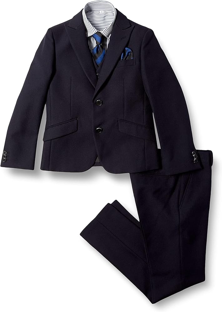 Amazon | WANDER FACTORY 男児トドラー3Pロングパンツスーツ6点セット
