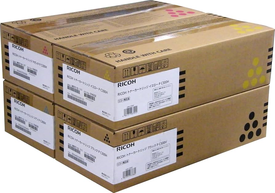Amazon.co.jp: 【純正品】RICOH リコー トナーカートリッジP C300H 4色