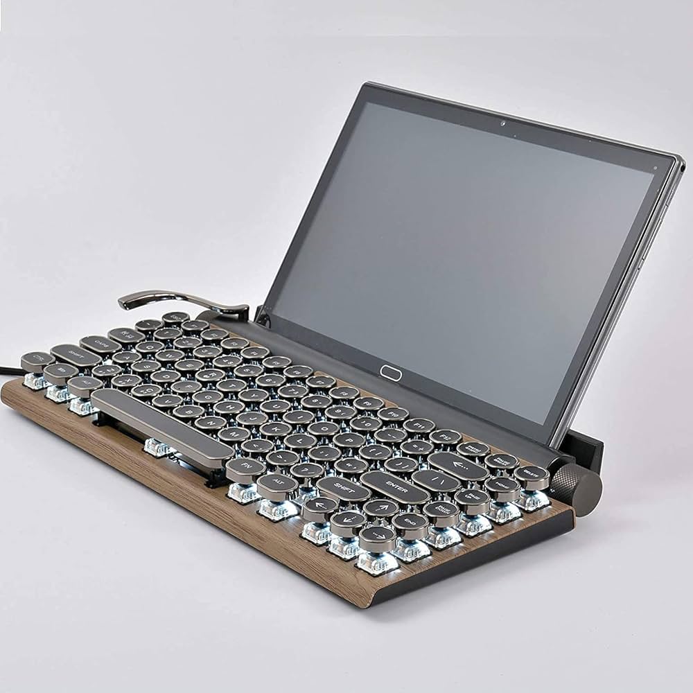 Amazon | KDタイプライター型キーボード レトロ メカニカルキーボード