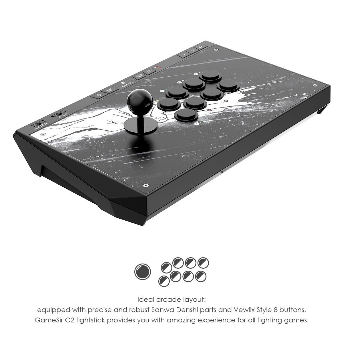 Amazon.com: GameSir C2 Arcade Fightstick Fight Stick Joystick for
