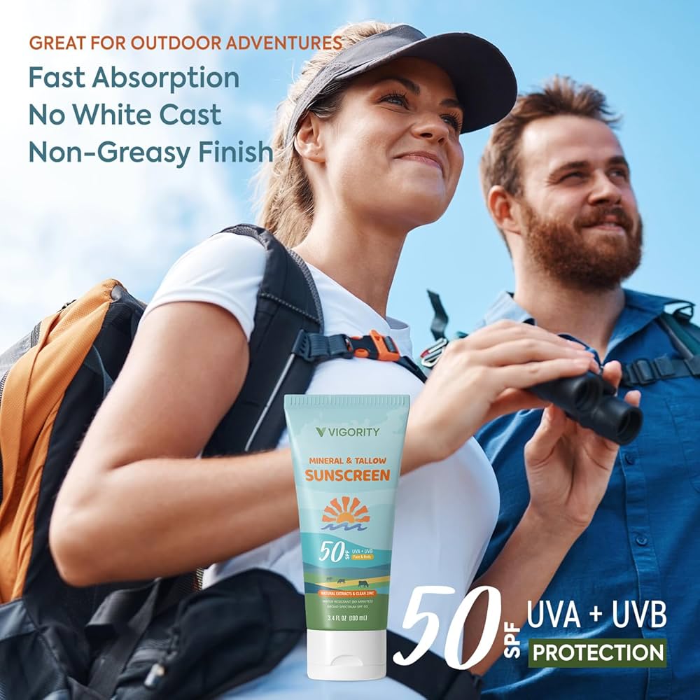 Amazon.com: Beef Tallow Sunscreen with Zinc Oxide: Natural Non