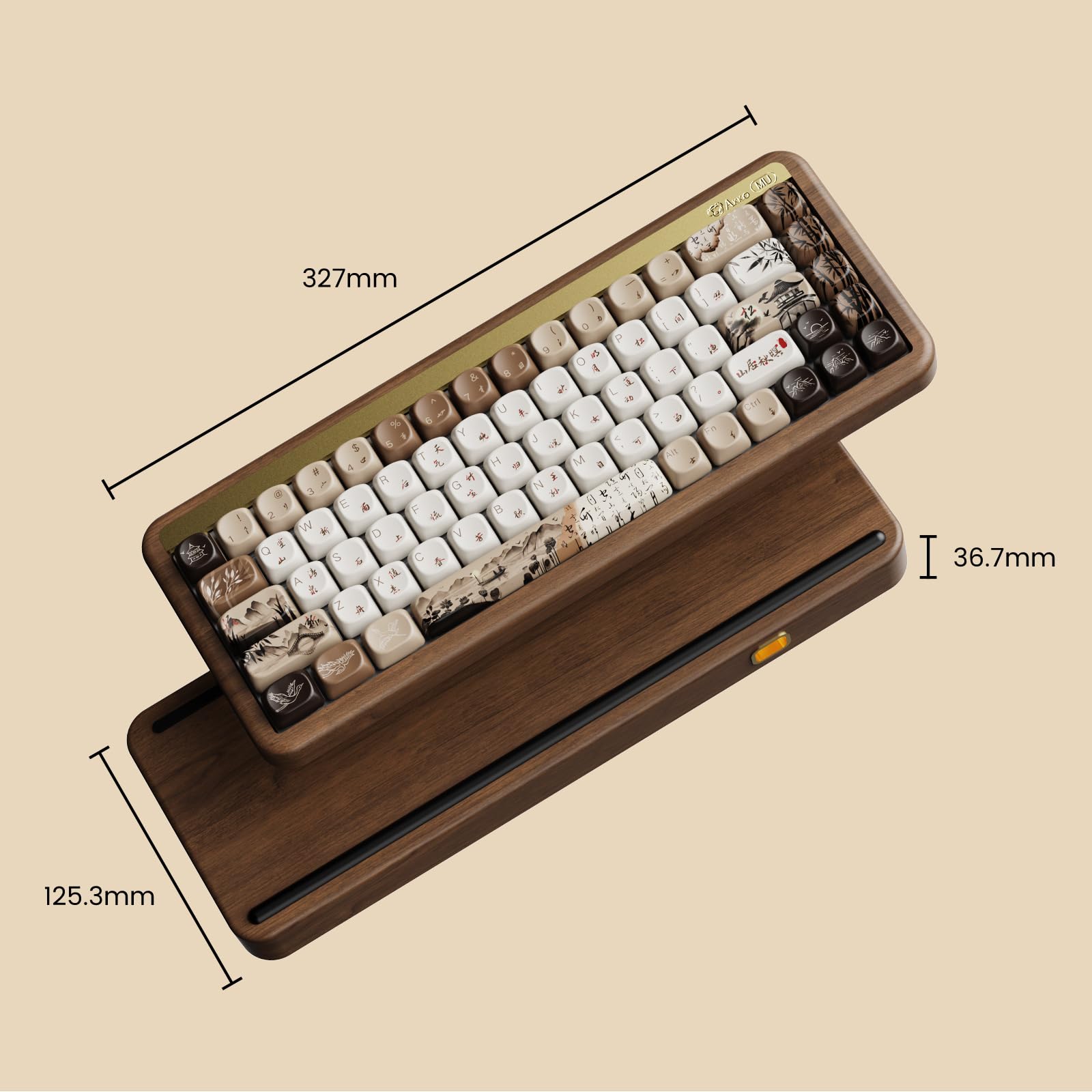 Amazon.com: Akko Mechanical Gaming Keyboard with Walnut Wooden