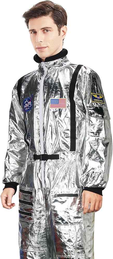 Amazon.com: NIHONCOS Silver Astronaut Costume Spacesuit Spaceman