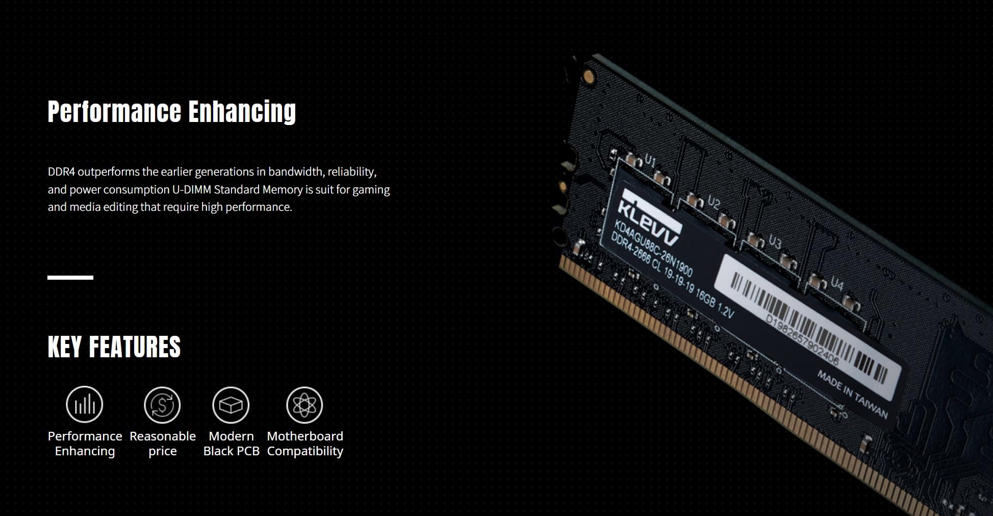 Amazon.co.jp: KLEVV DDR4 32GB (2x16GB) 3200MHz CL22 1.2V UDIMM