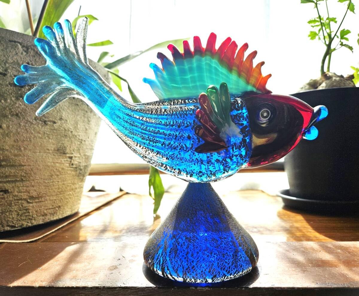 MURANO La Fenice ムラノ ラ フェニーチェ 双耳 ドラゴングラス MURANO