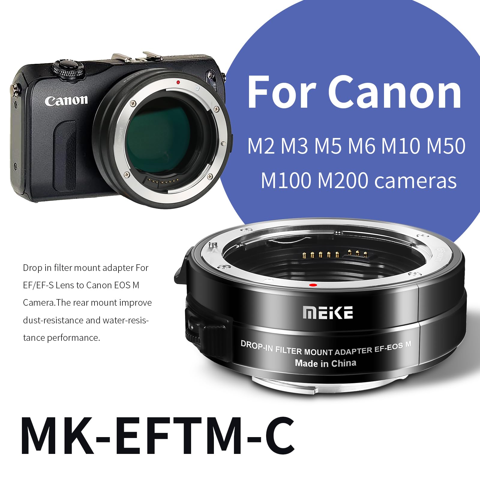 Amazon.com : Meike MK-EFTM-C Drop-in Filter Auto-Focus Lens
