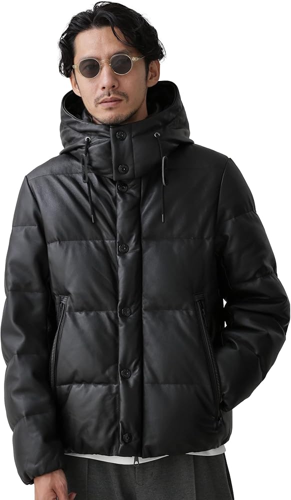 Amazon | [ナノ・ユニバース] LB.03/西川ダウン(R)/ラムレザーダウン M