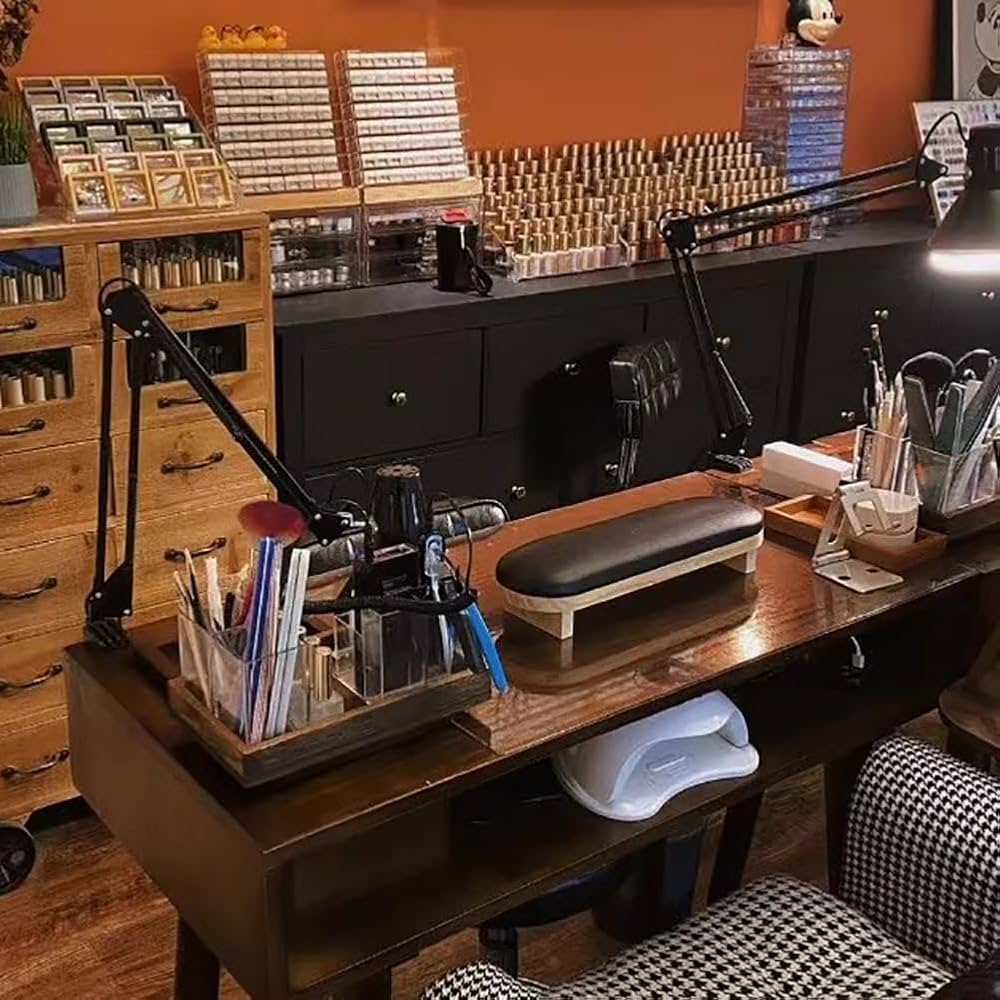 Amazon.co.jp: 無垢材マニキュアテーブル、純粋な木製アートネイル