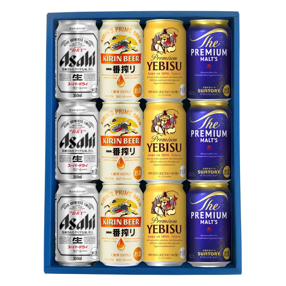 Amazon.co.jp: 【ギフト用】人気ビール 4種セット 350ml缶（スーパー