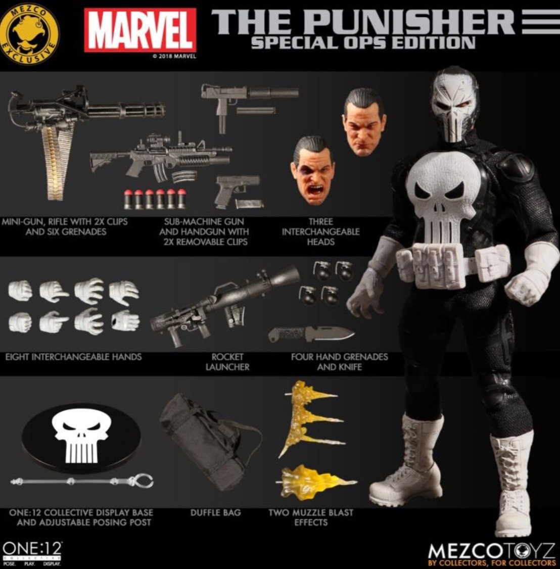 Mezco One:12 Punisher Special Ops Edition - SDCC 2018, Statues