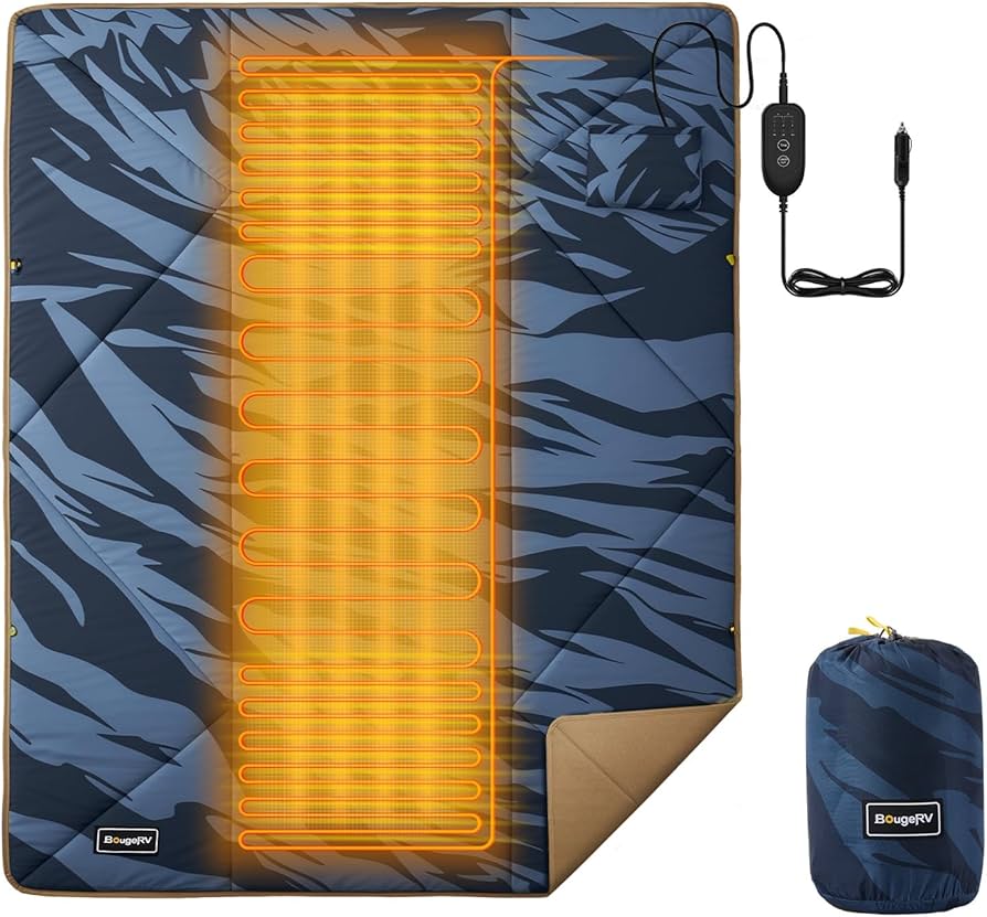 Amazon.co.jp: 【冷え対策＆過熱保護】BougeRV 12V電気毛布 180×130cm