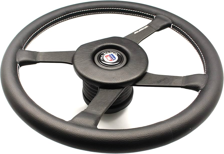 Amazon | ALPINA MOMO ハンドルカバー 4本スポークブラックレザー