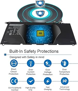 Amazon.com: XPS 13 9350 9343 90V7W JD25G Battery for Dell XPS13