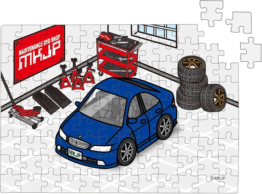 Amazon | MKJP パズル 車カラー：ブルー ニッサン ローレル C35