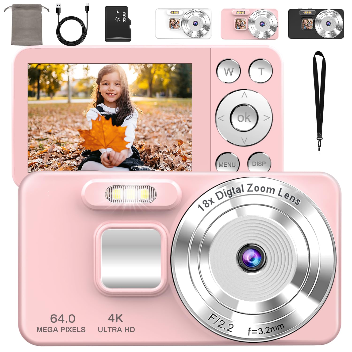 Amazon | QZT デジタルカメラ 4K デジカ 6400万画素 OTG対応 スマホ