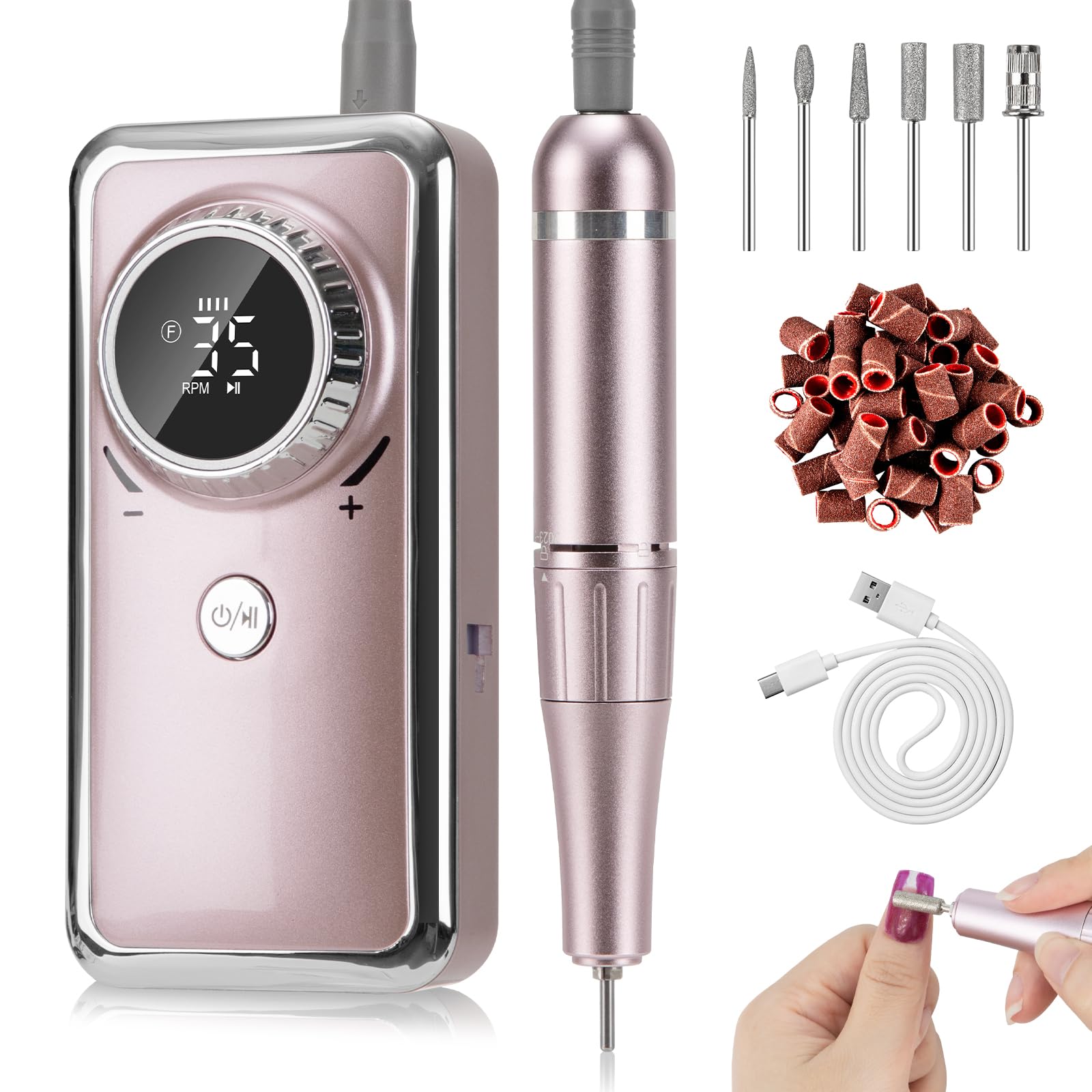 Amazon.co.jp: Madenia 充電式ネイルマシン 電動ネイルマシン プロ用