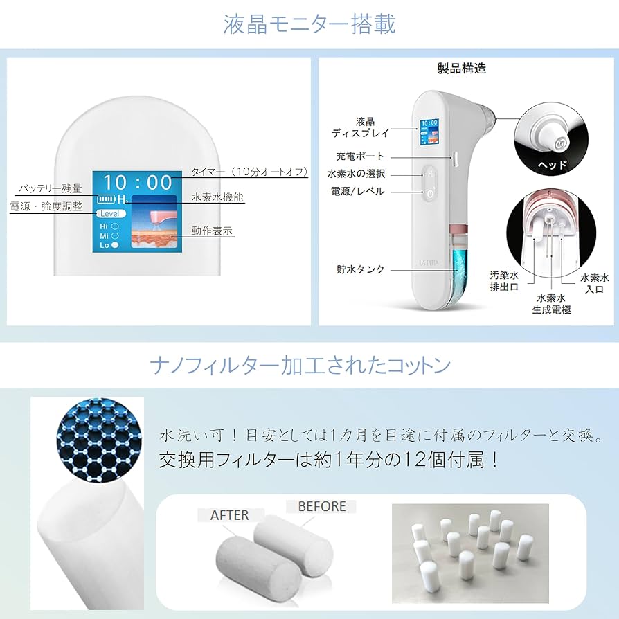 水素水生成】ハイドラフェイシャル 新品 水素水生成】ハイドラ