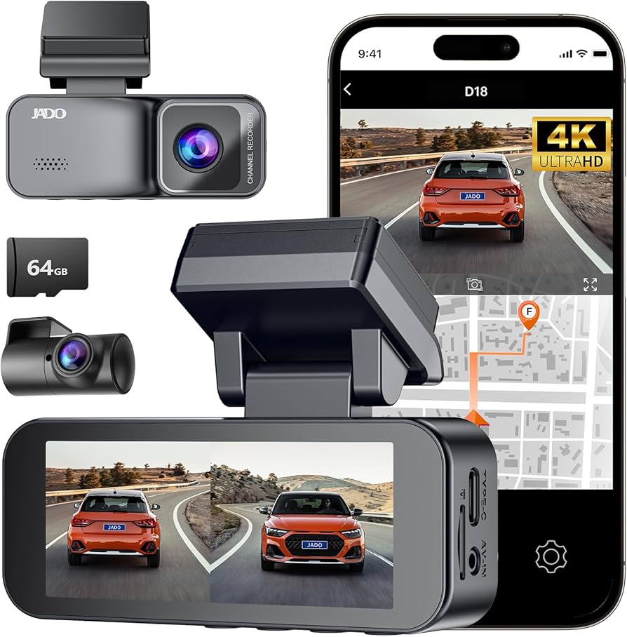 Amazon | JADO ドライブレコーダー 小型ドライブレコーダー 前後カメラ